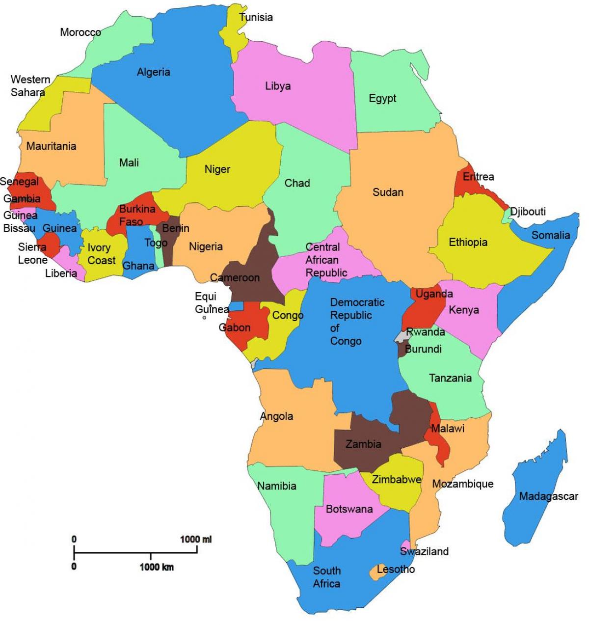 карта на африка покажува танзанија