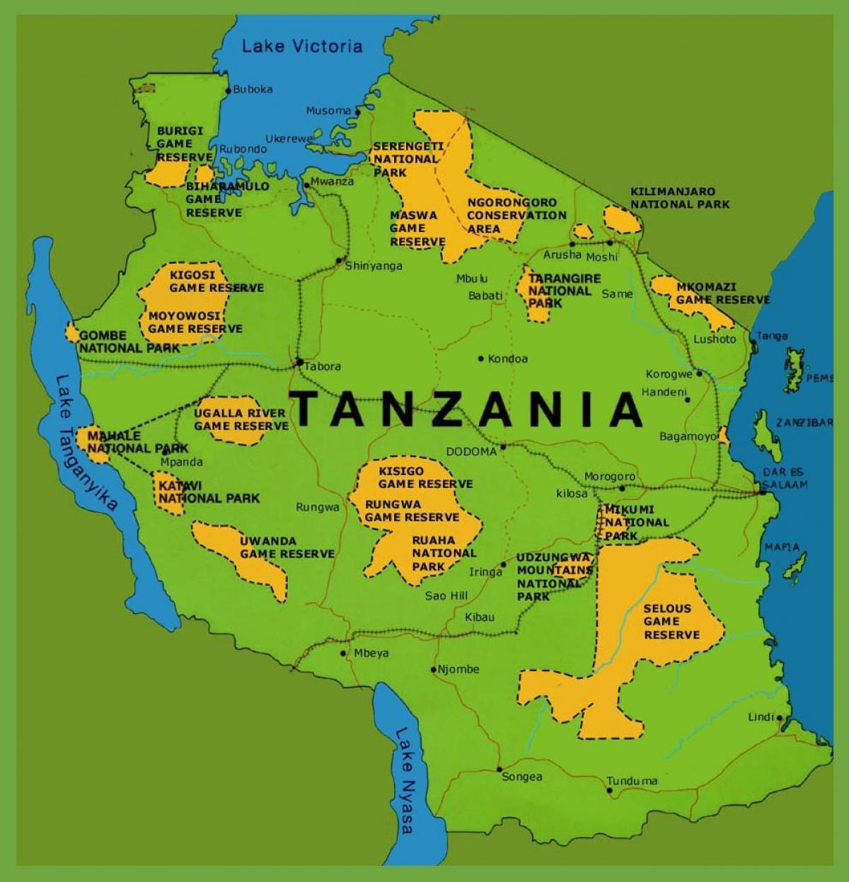 мапа на танзанија
