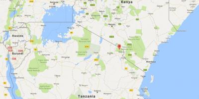 Танзанија локација на мапата на светот