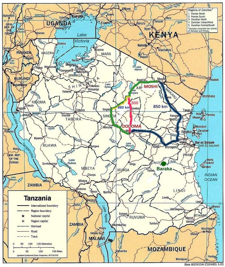 танзанија патната мрежа на сајтот