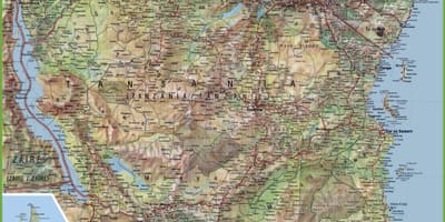 Карта на детални танзанија