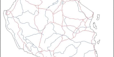Празно карта на танзанија