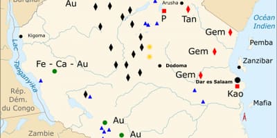 Карта на танзанија природни ресурси