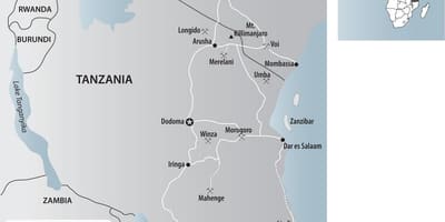 Карта на танзанија рудници за злато
