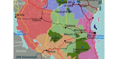 Карта на танзанија јазик